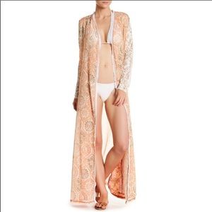 Maaji Orange Boho Kimono size Small